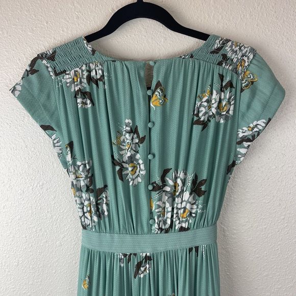 Free People All I Got Maxi Dress Torquiose Floral - Picture 11 of 14